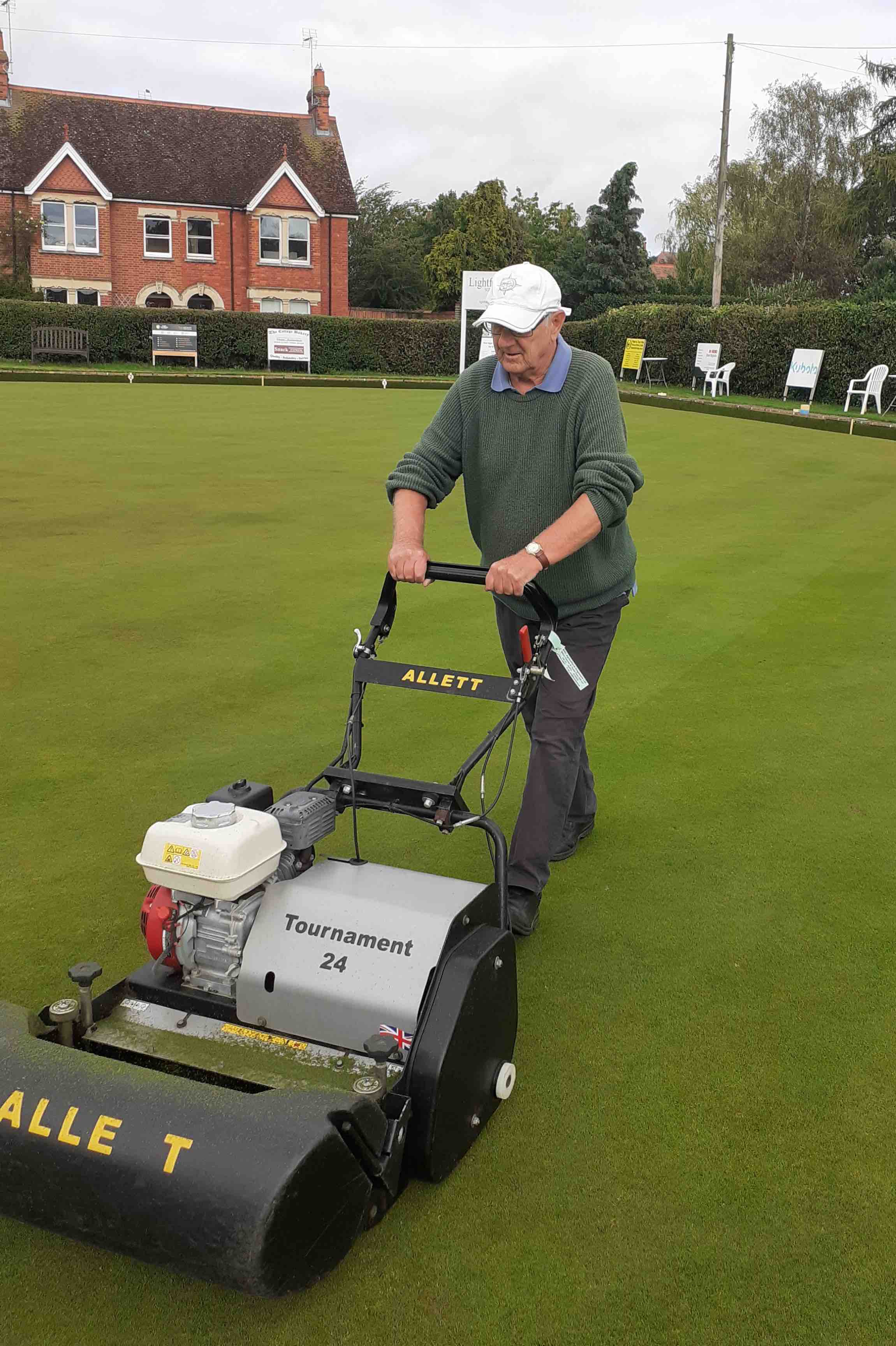 Jesse mowing